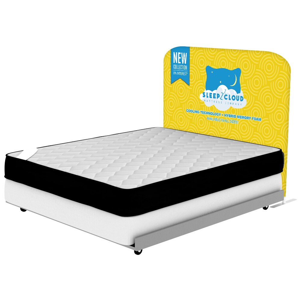 EZ Tube Cali Headboards — 57 in Single Sided Graphic Package with White Back Fabric